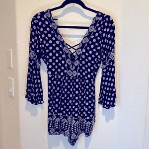 Cute boho romper with bell sleeves